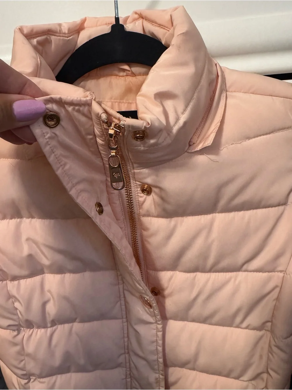 Justice Girls' Light Pink Quilted Puffer Jacket